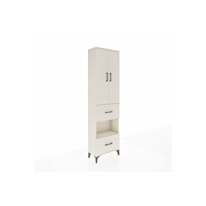 Arges Dolap 4 Raflı 2 Çekmeceli 2 Kapaklı 60x30x221 Aytaşı-aytaşı