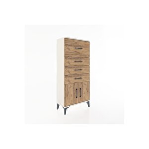 Hyperion Dolap 4 Çekmeceli 2 Kapaklı 60x44x134 Aytaşı-çam