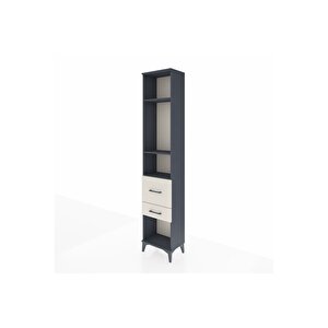 Arges Dolap 3 Raflı 2 Çekmeceli 44x30x221 Antrasit-aytaşı