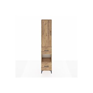 Arges Dolap 4 Raflı 2 Çekmeceli Tek Kapaklı 44x30x221 Çam-çam