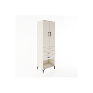Hyperion Dolap Tek Raflı 3 Çekmeceli Tek Askılı 60x44x195 Aytaşı-aytaşı
