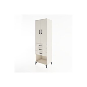 Hyperion Dolap Tek Raflı 3 Çekmeceli Tek Askılı 60x44x195 Aytaşı-aytaşı
