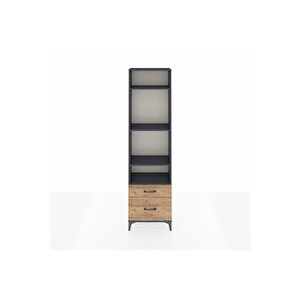 Arges Dolap 4 Raflı 2 Çekmeceli 60x30x221 Antrasit-çam