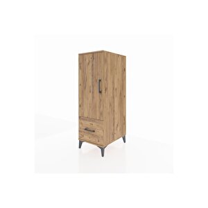Kronos Dolap 2 Raflı Tek Çekmeceli Tek Kapaklı 44x59x134 Çam-çam