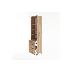 Hyperion Dolap 4 Raflı 4 Çekmeceli 60x44x243 Çam-çam