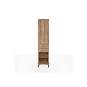 Hyperion Dolap Tek Raflı 2 Çekmeceli Tek Askılı 44x44x195 Çam-çam