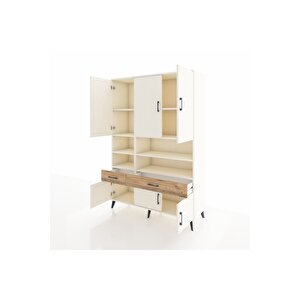 Hyperion Dolap 8 Raflı 2 Çekmeceli 6 Kapaklı 132x44x195 Aytaşı-aytaşı/çam