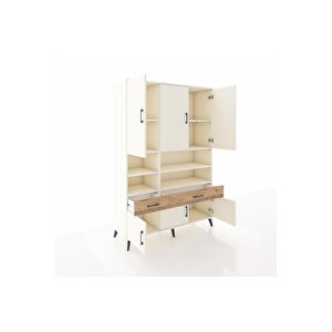 Hyperion Dolap 8 Raflı 2 Çekmeceli 6 Kapaklı 132x44x195 Aytaşı-aytaşı/çam