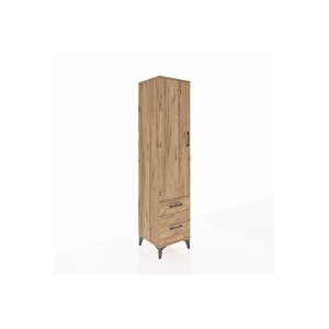 Hyperion Dolap 4 Raflı 2 Çekmeceli Tek Kapaklı 44x44x195 Çam-çam