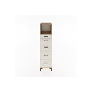 Hyperion Dolap Tek Raflı 5 Çekmeceli 44x44x182 Çam-aytaşı