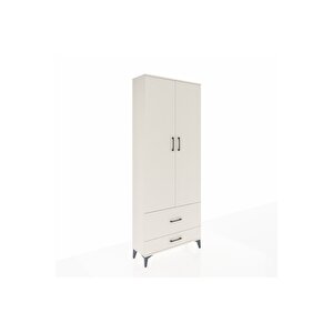 Arges Dolap 2 Raflı 2 Çekmeceli Tek Askılı 88x30x221 Aytaşı-aytaşı