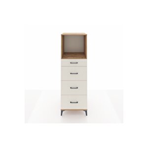 Kronos Dolap Tek Raflı 4 Çekmeceli 60x59x182 Çam-aytaşı