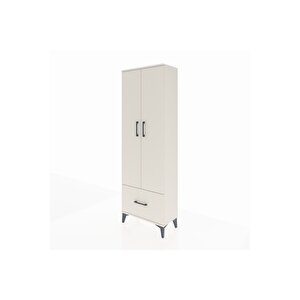 Arges Dolap 4 Raflı Tek Çekmeceli 2 Kapaklı 60x30x182 Aytaşı-aytaşı