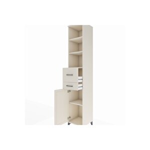 Hyperion Dolap 4 Raflı 2 Çekmeceli Tek Kapaklı 44x44x243 Aytaşı-aytaşı