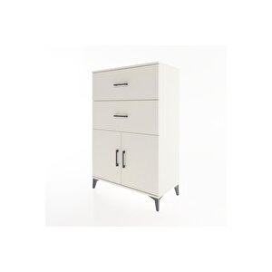Hyperion Dolap Tek Raflı 2 Çekmeceli 2 Kapaklı 88x44x134 Aytaşı-aytaşı