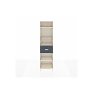 Arges Dolap 4 Raflı Tek Çekmeceli 60x30x221 Aytaşı-antrasit