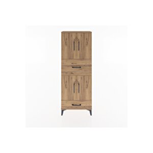Arges Dolap 4 Raflı 2 Çekmeceli 4 Kapaklı 60x30x163 Çam-çam