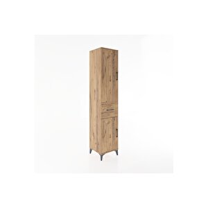 Hyperion Dolap 3 Raflı Tek Çekmeceli Tek Askılı 44x44x221 Çam-çam