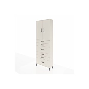 Arges Dolap 3 Raflı 6 Çekmeceli 2 Kapaklı 88x30x243 Aytaşı-aytaşı