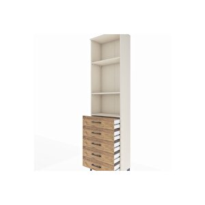 Arges Dolap 3 Raflı 5 Çekmeceli 60x30x221 Aytaşı-çam