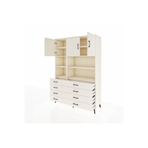 Hyperion Gardrop 8 Raflı 8 Çekmeceli 3 Kapaklı 132x44x195 Aytaşı-aytaşı