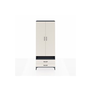 Arges Dolap 5 Raflı 2 Çekmeceli 2 Kapaklı 88x30x221 Antrasit-aytaşı