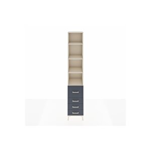 Hyperion Dolap 4 Raflı 4 Çekmeceli 44x44x243 Aytaşı-antrasit