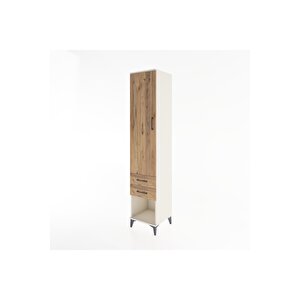 Hyperion Dolap 4 Raflı 2 Çekmeceli Tek Kapaklı 44x44x221 Aytaşı-çam