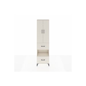 Arges Dolap 3 Raflı 2 Çekmeceli Tek Askılı 60x30x221 Aytaşı-aytaşı