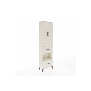 Arges Dolap 3 Raflı 2 Çekmeceli Tek Askılı 60x30x221 Aytaşı-aytaşı