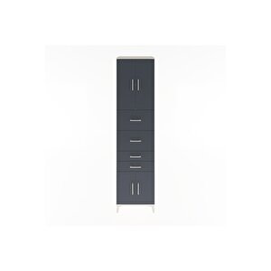 Hyperion Dolap 2 Raflı 4 Çekmeceli 4 Kapaklı 60x44x243 Aytaşı-antrasit