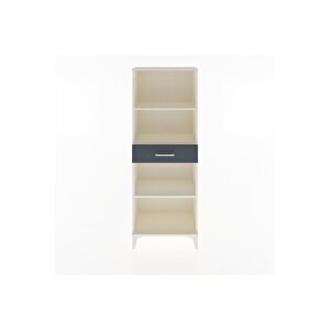 Arges Dolap 3 Raflı Tek Çekmeceli 60x30x163 Aytaşı-antrasit