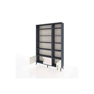 Arges Dolap 10 Raflı 3 Kapaklı 132x30x195 Antrasit-aytaşı/antrasit