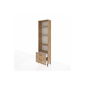 Arges Dolap 4 Raflı 2 Çekmeceli 60x30x221 Çam-çam