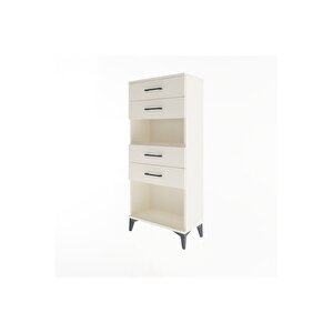 Arges Dolap Tek Raflı 4 Çekmeceli 60x30x134 Aytaşı-aytaşı