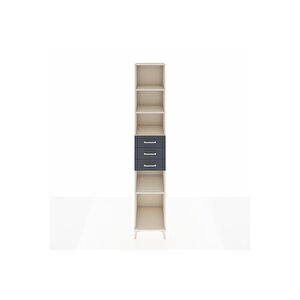 Hyperion Dolap 4 Raflı 3 Çekmeceli 44x44x243 Aytaşı-antrasit
