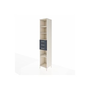 Hyperion Dolap 4 Raflı 3 Çekmeceli 44x44x243 Aytaşı-antrasit