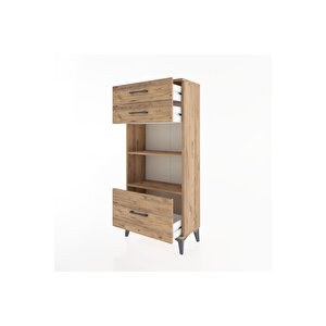 Hyperion Dolap 2 Raflı 3 Çekmeceli 60x44x134 Çam-çam