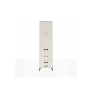 Arges Dolap 2 Raflı 4 Çekmeceli Tek Askılı 60x30x221 Aytaşı-aytaşı