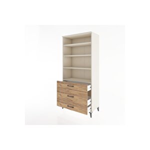 Hyperion Dolap 4 Raflı 3 Çekmeceli 88x44x195 Aytaşı-çam