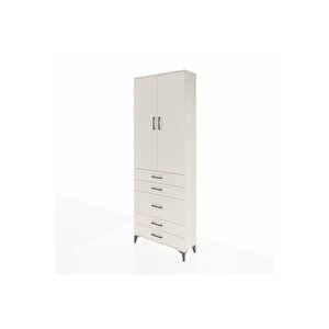 Arges Dolap 4 Raflı 5 Çekmeceli 2 Kapaklı 88x30x243 Aytaşı-aytaşı