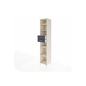 Hyperion Dolap 5 Raflı 2 Çekmeceli 44x44x243 Aytaşı-antrasit
