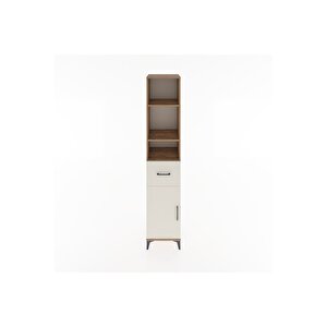 Hyperion Dolap 4 Raflı Tek Çekmeceli Tek Kapaklı 44x44x221 Çam-aytaşı