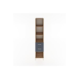 Hyperion Dolap 3 Raflı 2 Çekmeceli 44x44x221 Çam-antrasit