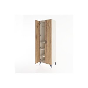 Hyperion Dolap 3 Raflı 2 Kapaklı Tek Askılı 60x44x195 Aytaşı-çam