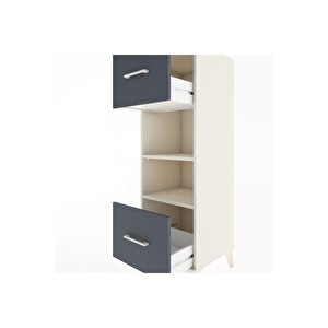 Hyperion Dolap 2 Raflı 2 Çekmeceli 44x44x134 Aytaşı-antrasit