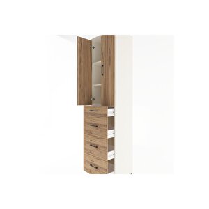 Hyperion Dolap 3 Raflı 4 Çekmeceli 2 Kapaklı 60x44x243 Aytaşı-çam