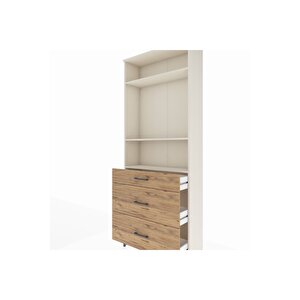 Arges Dolap 3 Raflı 3 Çekmeceli 88x30x221 Aytaşı-çam