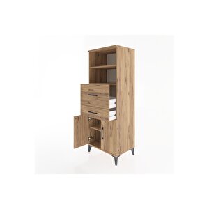 Hyperion Dolap 3 Raflı 2 Çekmeceli 2 Kapaklı 60x44x163 Çam-çam