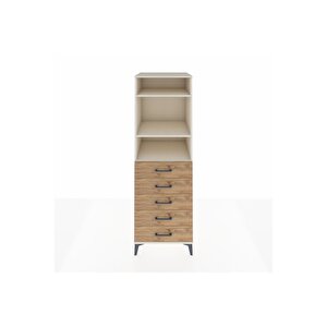 Kronos Dolap 3 Raflı 5 Çekmeceli 60x59x182 Aytaşı-çam